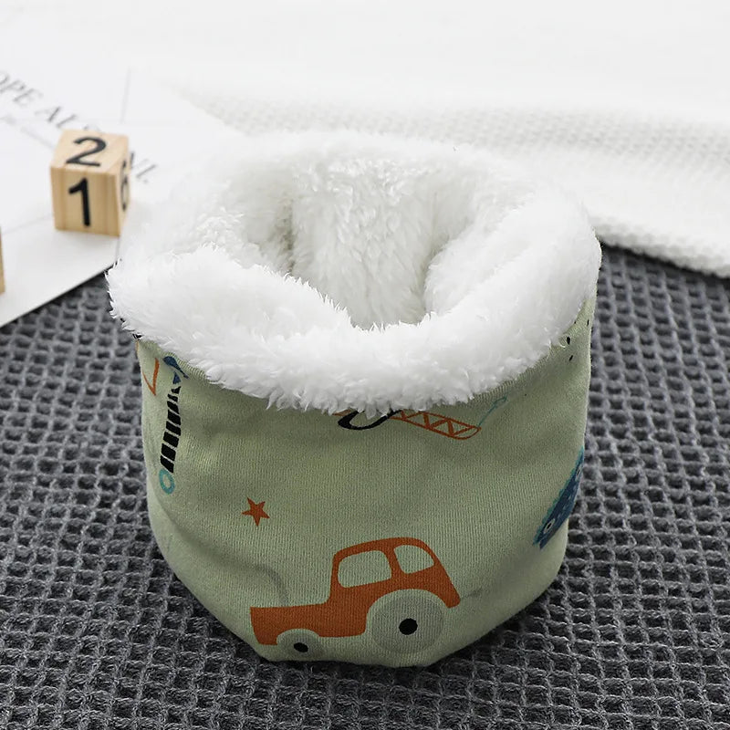 Autumn Winter Children Scarf Kids O-Ring Scarves Knitted Plush Boys Girls Neck Collars Warm Kids Neckerchief Children Bufandas