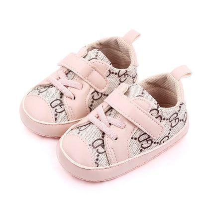 New 0-18M Baby Shoes Girls Newborn Infant Toddler Casual Comfor Cotton Sole Anti-slip PU Leather First Walkers Crawl Crib Shoes