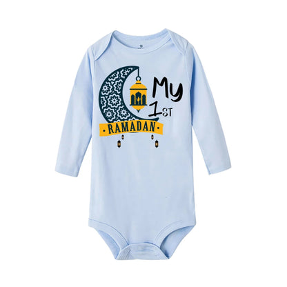 My First Ramadan Baby Romper Long Sleeve Print Infant Bodysuits Ramadan Newborn Jumpsuits Islamic Muslim Festival Clothing