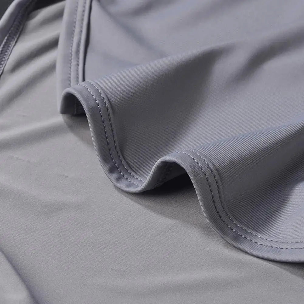 Detachable Crotch Button And Closed Boxer Shorts Men Ice Silk Underwear Boxer Sexy Underpants Breathable Home Panties