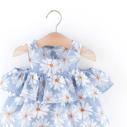 Baby Girl Dresses Summer Daisy Sleeveless Girl Princess Dresses Cute Girls Beach Dresses