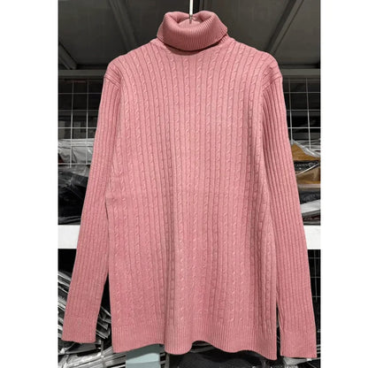 Winter High Neck Thick Warm Sweater Men Turtleneck Brand Mens Sweaters