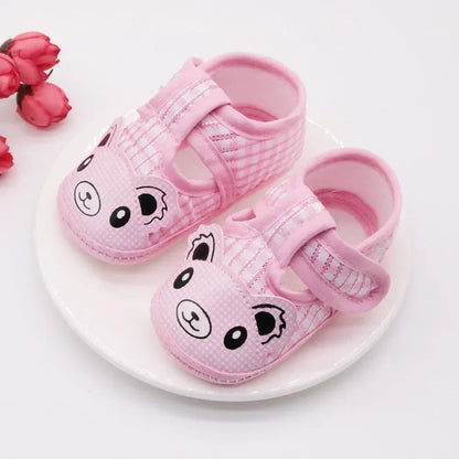 Double Heart Spring and Autumn Shoes for Men and Women 0-1 Years Old Soft Soled Toddler Shoes 3-6-9 Months Baby Walking Shoes