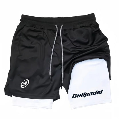 New Men's Padel Sport Shorts Summer Male Breathable Tennis Shorts Quick-Drying Badminton Trousers Outdoor Running Sportwear