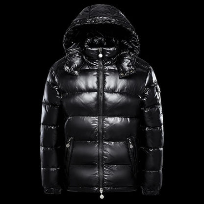 Winter Mens Shiny Down Parkas Coats Man Mountain Ski Cotton Thermal Coats Men Thick Windbreaker Hooded Jacket Clothing
