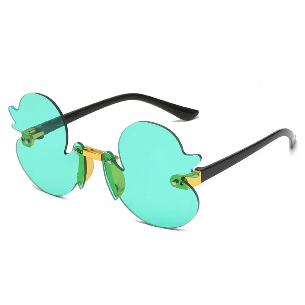 Fashion Children'S Sunglass Rimless Cartoon Duck Shape Sunshade Anti-Ultraviolet Glasses Party Decorative Glasses For Child Kids