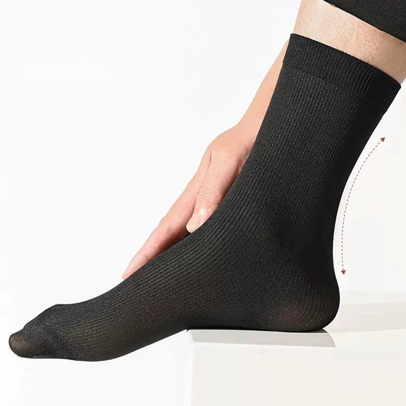 Men Ice Silk Socks Summer Spring Ultra-thin Socks Solid Business Socks Breathable Soft Socks Ankle Bamboo Fiber Socks