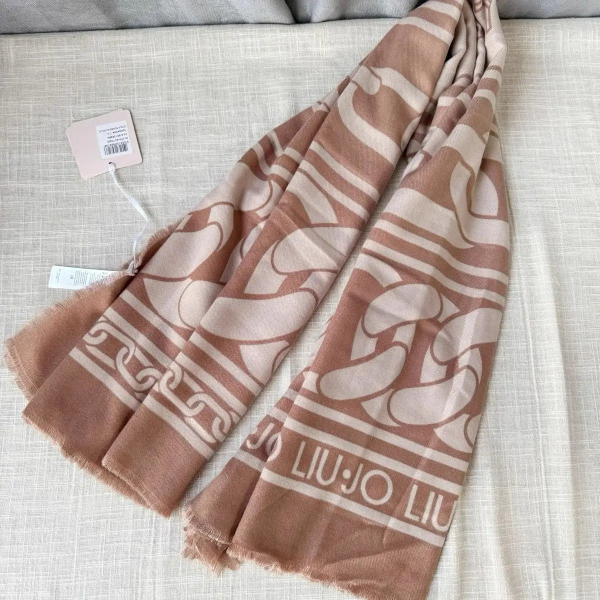 Liu jo luxury brand Women's Scarf with Tassel Long Winter Warm Shawl and Wrap Gifts Pashmina Scarves