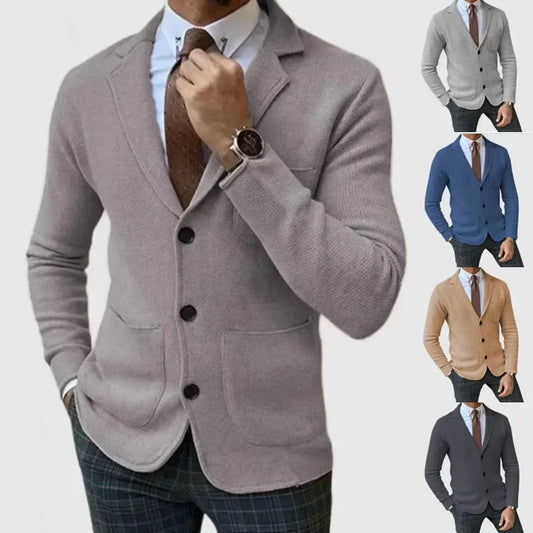 Men's Coat Autumn and Winter Fashion Slim Fit British Suit Casual Formal Blazer for Men