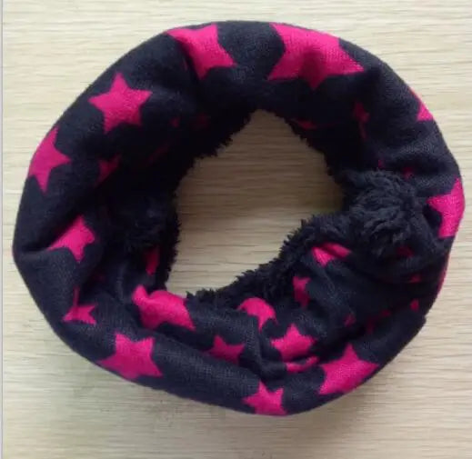 Autumn Winter Children Scarf Kids O-Ring Scarves Knitted Plush Boys Girls Neck Collars Warm Kids Neckerchief Children Bufandas