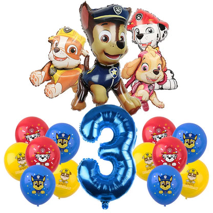 PAW Patrol Birthday Party Decoration Kids Toy Hat Gift Aluminum Foil Balloon Disposable Tableware New Banner Boy Event Supplies