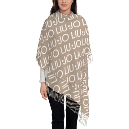 Liu Jo Scarf for Womens Winter Fall Shawl Wrap Luxury Brand Italian Long Shawl Scarf for Daily Wear