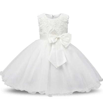 Princess Girl Dress Wedding Birthday Party Frocks for Children Costume With Bow Prom Ball Gown Elegant Party Dress For Girls