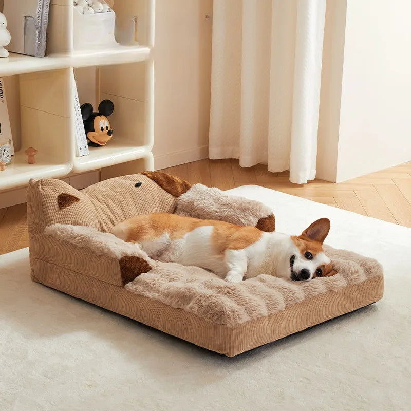 New Four Seasons Washable Dog Bed Sofa with Detachable Cushion Suitable for Medium To Large Sized Cat/Dog Nests Pet Supplies