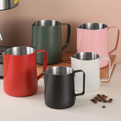 350/600ML Coffee Milk Frothing Pitcher Jug 304 Stainless Steel Precise Scale High Quality Latte