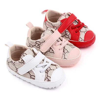 New 0-18M Baby Shoes Girls Newborn Infant Toddler Casual Comfor Cotton Sole Anti-slip PU Leather First Walkers Crawl Crib Shoes