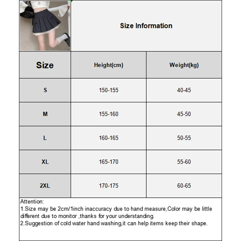 Korean Style Fashion Sweet High Waist College Style Pleated Skirt For Women