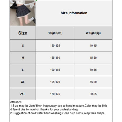 Korean Style Fashion Sweet High Waist College Style Pleated Skirt For Women