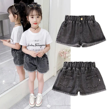 Children Summer Shorts Girls Denim Shorts Fashion Girl Short Blue Jeans Children Pants Girls Shorts Teenage Clothes 8 10 12 14 Y