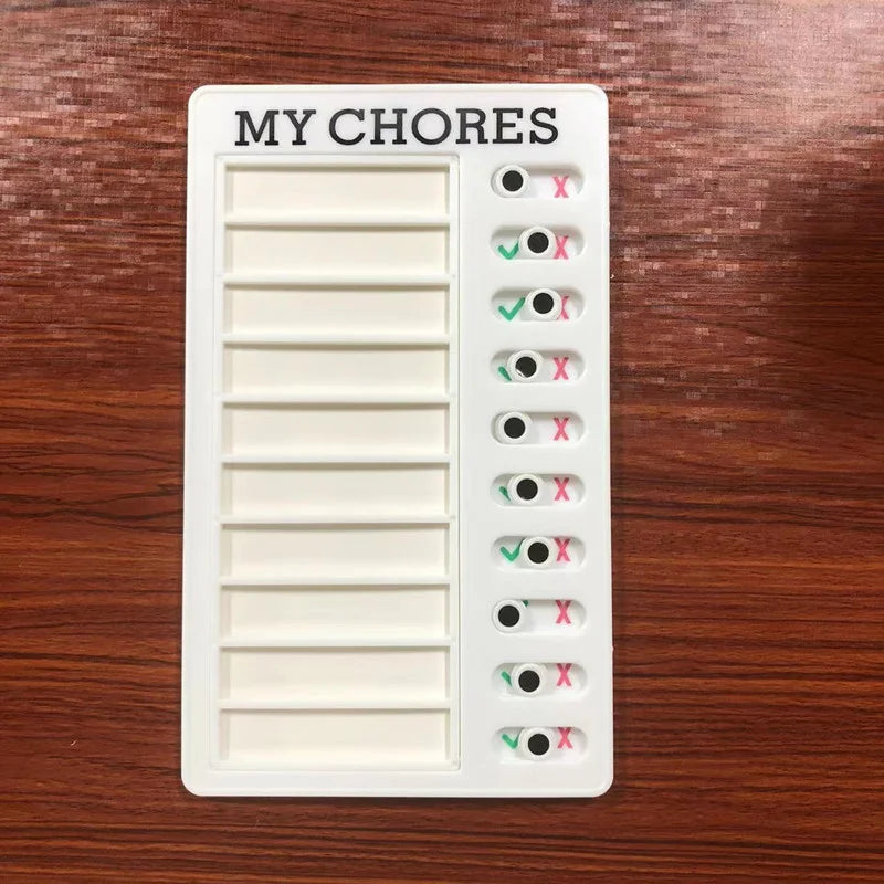 Reusable Chore Chart Planning Board Portable Memo Checklist Board for Kids Detachable Plastic Daily Task Schedule Reminder Chart