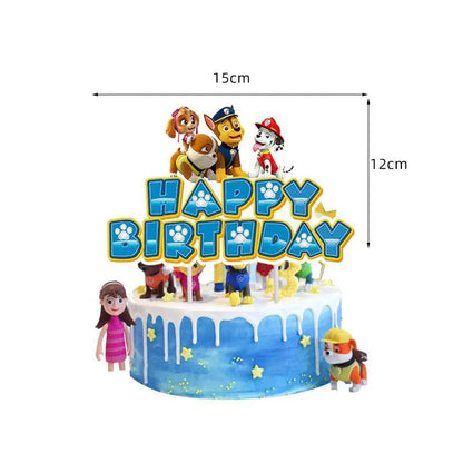 PAW Patrol Birthday Party Decoration Kids Toy Hat Gift Aluminum Foil Balloon Disposable Tableware New Banner Boy Event Supplies