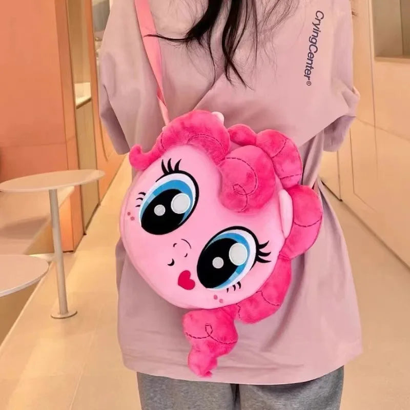 Kawaii My Little Pony Plush Bag Cute Anime Friendship Is Magic Doll Shoulder Bag Large Capacity Storage Bag Girl Birthday Gift