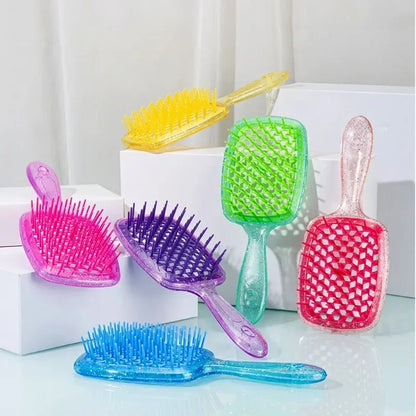 Sequin Detangling Hair Brush Massage Combs Tangled Hair Comb