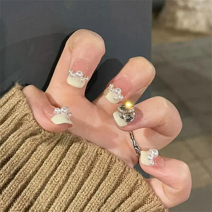 24pcs Fake nails Deals Press On Accessories Art Reusable Adhesive False Supplies Charms Products Stylist Decorated False Nails