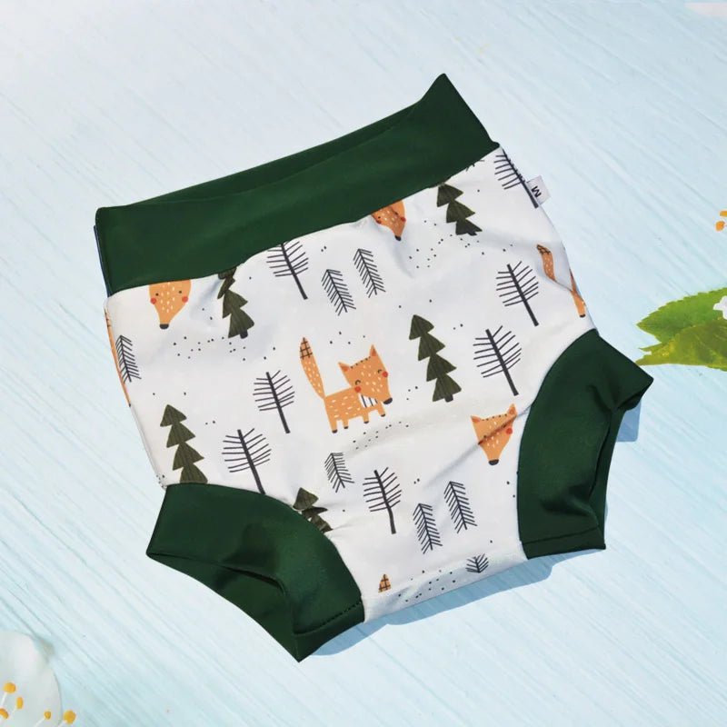 Eezkoala Leakproof Swimming Diaper Newborn Baby High Waist Swim Nappies Washable Sunproof Baby Swimwear Cloth Nappys