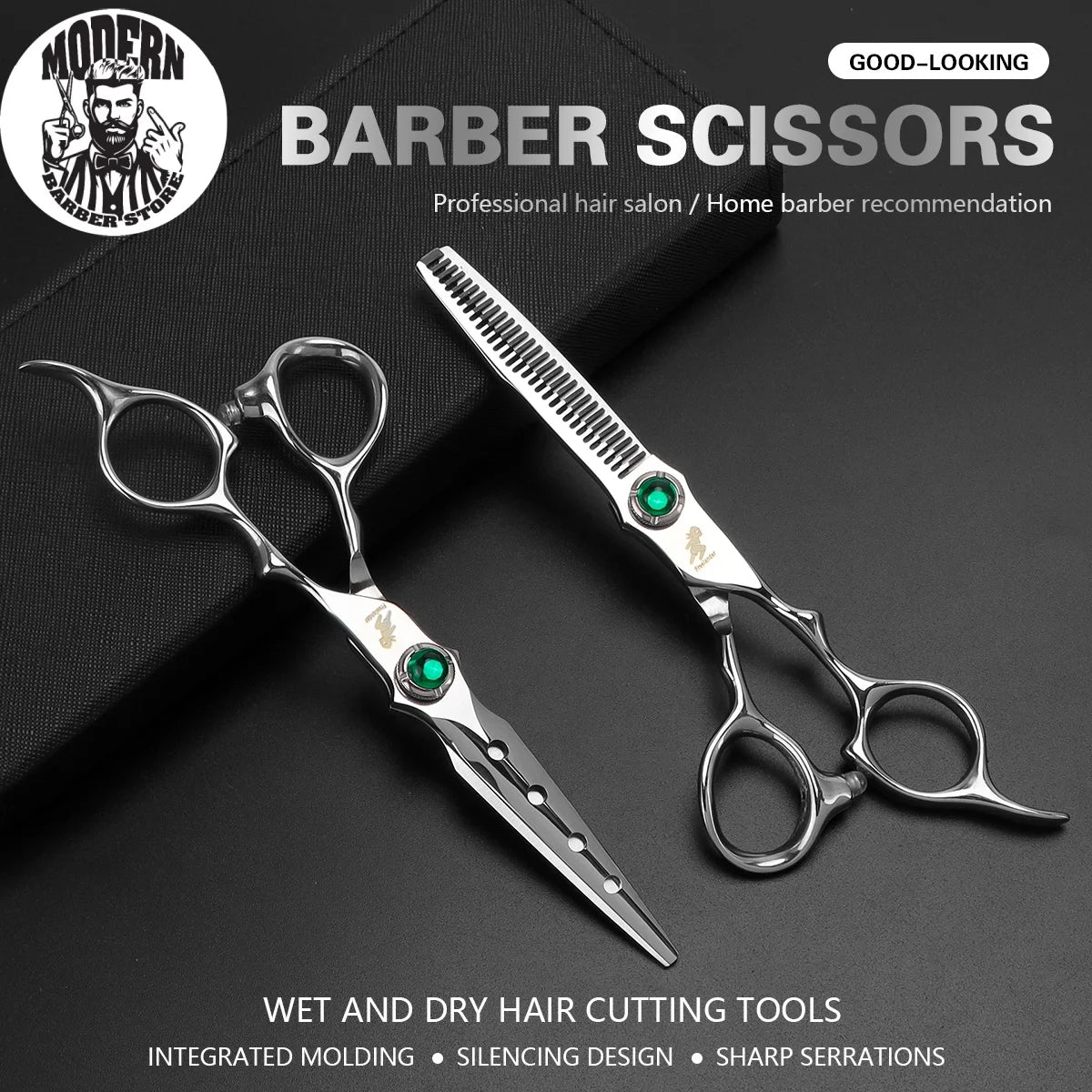 Barbershop Hair Scissors Barber Salons Shears 6 Inch