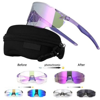 New Photochromic Polarized Cycling Glasses Men Women Bike Glasses UV400 Protection Eyewear Sunglasses MTB Road Bicycle Goggles