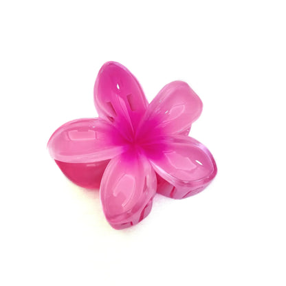 Flower Crab Hair Clips for Women Plumeria Barrettes Large Hair Claw for Thin/Thick Beach Hair Accessories for Girls 8cm