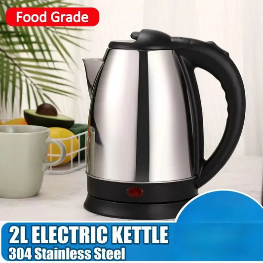 304 Stainless Steel Electric Kettle Portable 2L Coffee Pot Electric Water Heater Teapot 1500W Automatic Power Off kettle Home