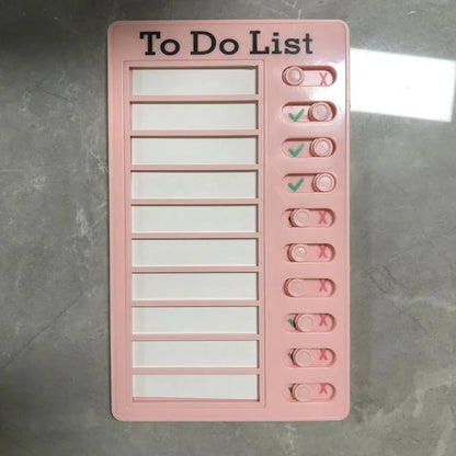 Reusable Chore Chart Planning Board Portable Memo Checklist Board for Kids Detachable Plastic Daily Task Schedule Reminder Chart