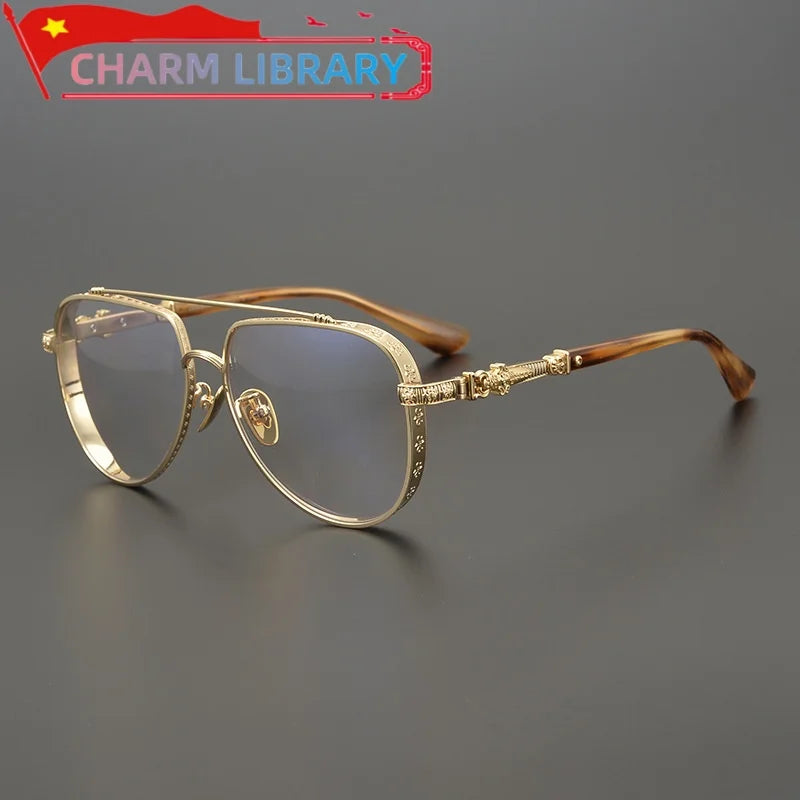 Frame Women Prescription Glasses Retro Designer Luxury Brand Fashion Men Alloy Myopia Reading Eyeglasses Prescription Eyewear