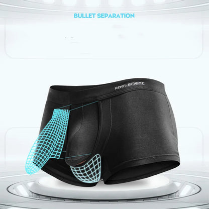 Men's Boxers Shorts Modal Underwear Man Solid Bullet Separation Pouch Panties Male Underpants Ropa Interior Hombre Large Size