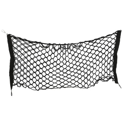 Auto Care Universal Car Trunk Luggage Storage Cargo Organiser Nylon Elastic Mesh Net with 4 Plastic Hooks