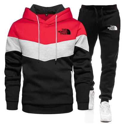 Autumn and winter Sportswear suit men's hoodies set casual warm sports sweater brand pullover + jogging pants 2-piece set