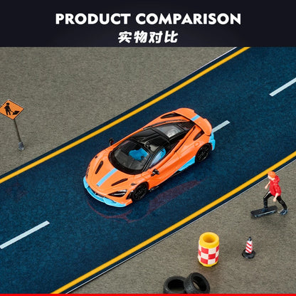 MASSDI Diecast Alloy 1/64 765LT MCL1001/1007/1009 Senna MCL1105/1106/1107 Car Model Static Collection Decorated Holiday Gifts