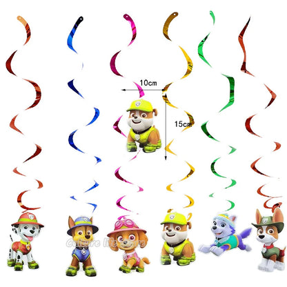 PAW Patrol Birthday Party Decoration Kids Toy Hat Gift Aluminum Foil Balloon Disposable Tableware New Banner Boy Event Supplies