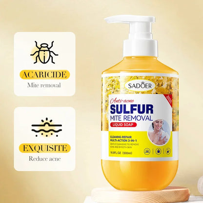 Deep Cleansing Sulfur Mite Removal Body Wash Oil Control Shower Gel