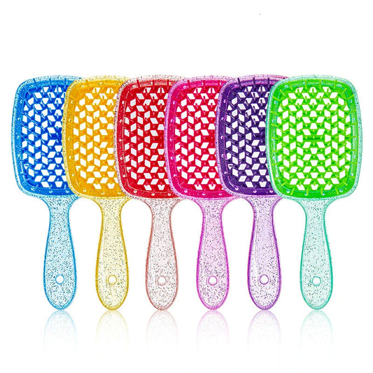 Sequin Detangling Hair Brush Massage Combs Tangled Hair Comb