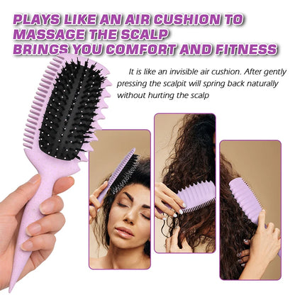 Curl Defining Brush Curl Hair Define Styling Brush for Combing and Shaping Women's Curls to Reduce Pulling