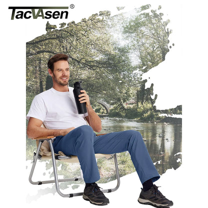 TACVASEN Waterproof Lightweight Hiking Pants Mens Ripstop Quick Dry Cargo Work Pant Outdoor Trekking Hard-wearing Trousers Male