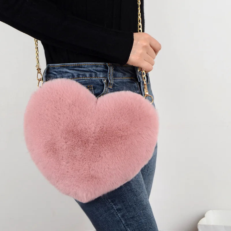 Women's Heart Shaped Handbags Cute Kawaii Faux