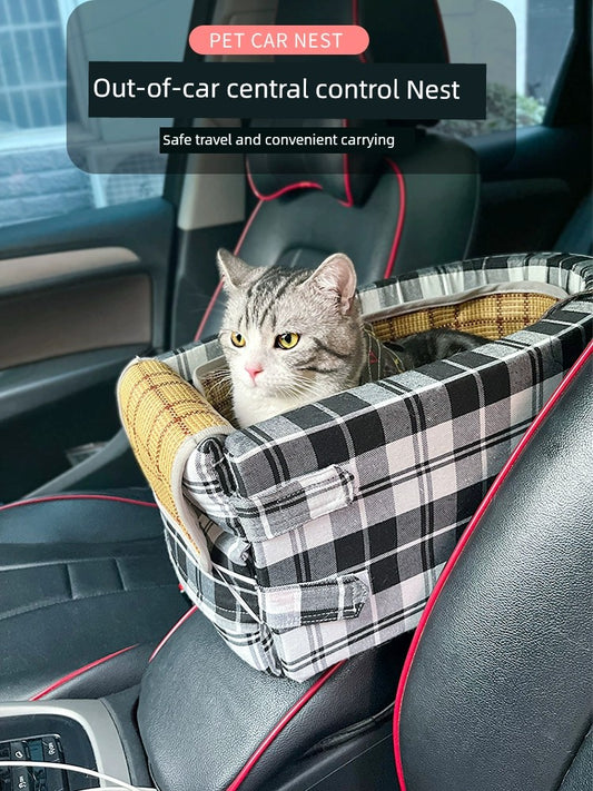 Car Pet Bed Cathouse Doghouse Central Control Nest Small Size Dogs Car Dog Safety Car Seat Cat Sitting Car Mats