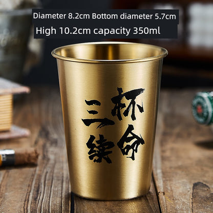 Drop-Resistant Commercial Single-Layer Coffee Gargle Cup Stainless Steel