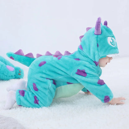 Baby Sully Romper Blue Warm Onesie Newborn Bebes Boy Girl Clothes Halloween Cow Costumes Cartoon Toddler Outfit Cute 0-3 Years