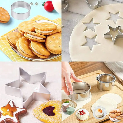 12PCS Korean Sugar Candy Game Series Dalgona Candy Cookie Umbrella Star Triangle Sugar Mould Candy for Baking Desserts Tools