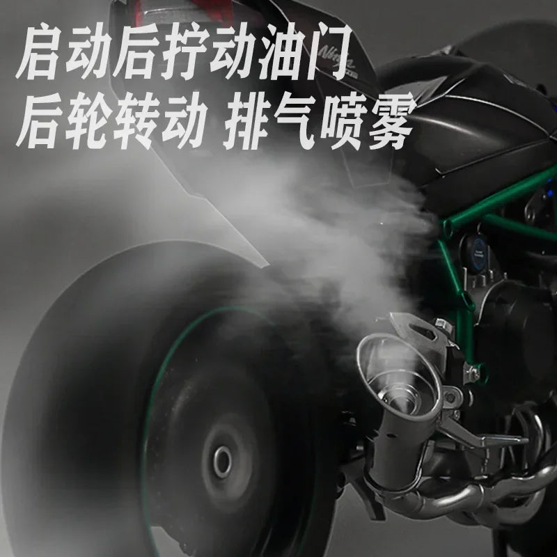 Spray1:6 Kawasaki Ninja H2R Alloy Metal Diecast Motorcycle Model Car Outdoor Sports Classic Sentiment Collect ornaments